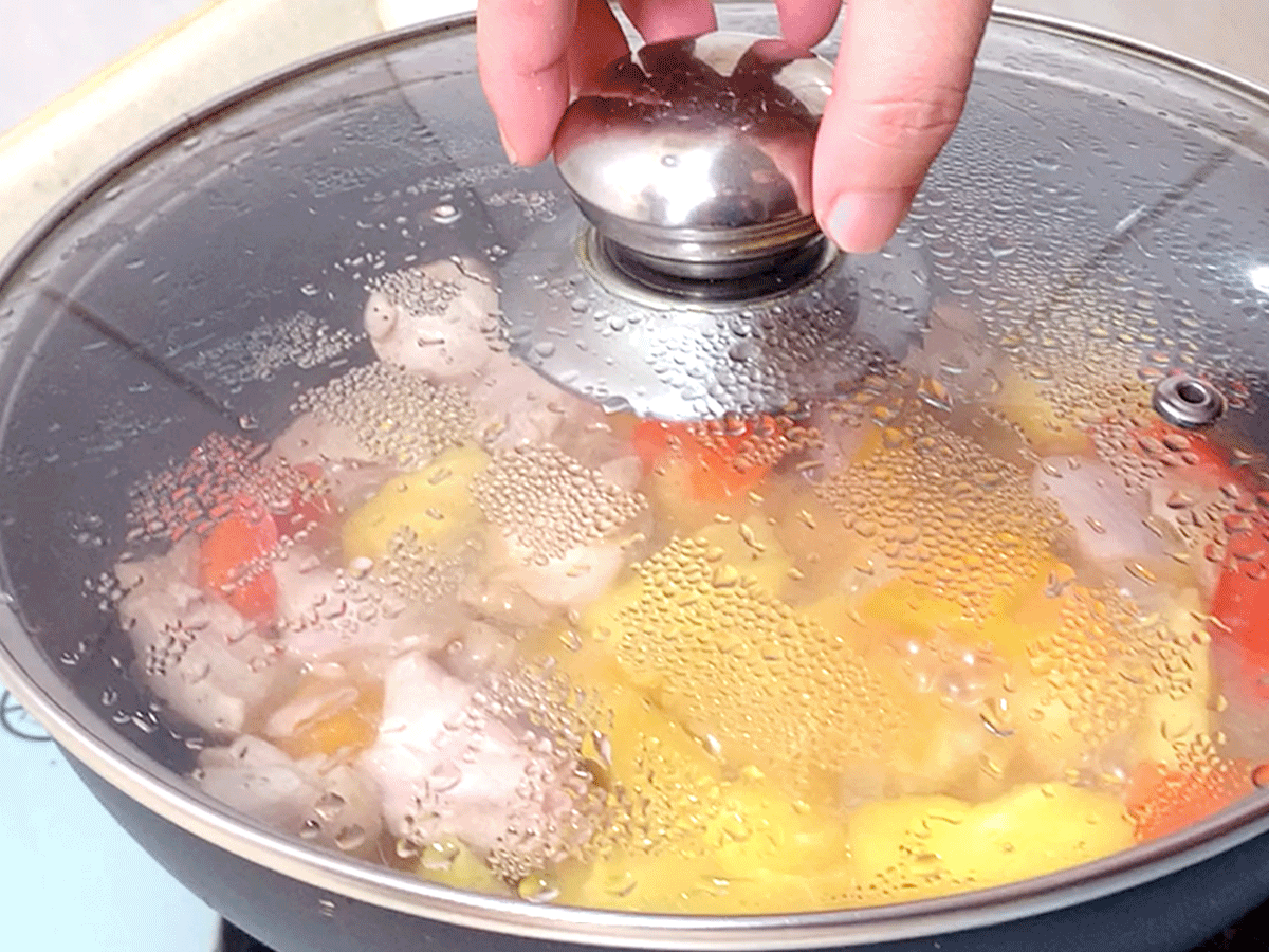 鳳梨料理食譜步驟:開鍋蓋